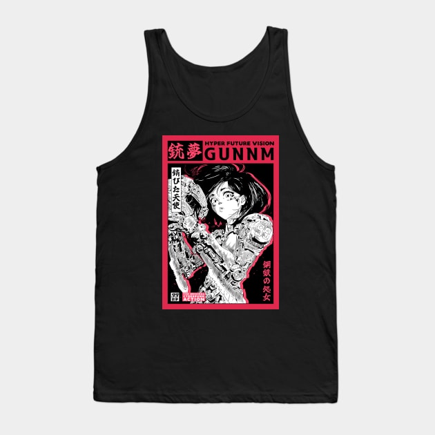 Red GUNNM alita Tank Top by paisdelasmaquinas